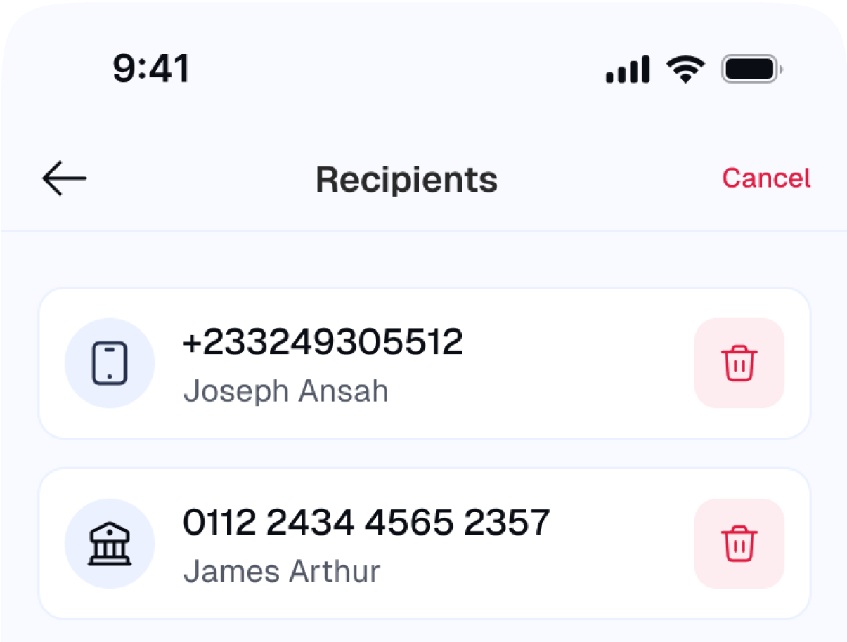 Add Your Recipients